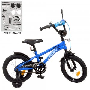 Велосипед дитячий двоколісний PROFI Y14212-1 Shark, 14 дюймів, синій