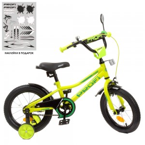 Велосипед дитячий двоколісний PROFI Y14225 Prime, 14 дюймів, салатовий