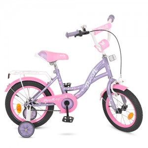 Велосипед дитячий двоколісний PROFI Y1422 Butterfly, 14 дюймів, рожево-фіолетовий