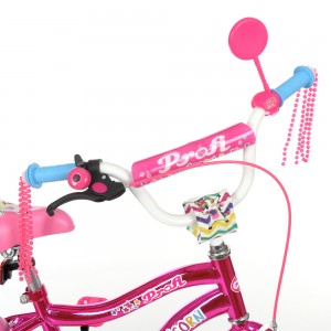 Велосипед детский двухколесный PROFI Y14242S Unicorn, 14 дюймов, малиновый