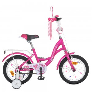 Велосипед дитячий двоколісний PROFI Y1426 Butterfly, 14 дюймів, рожевий