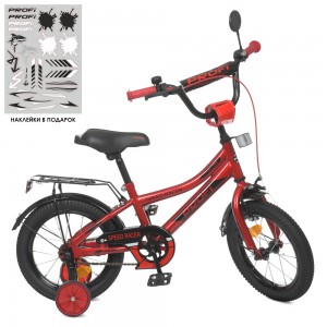 Велосипед детский двухколесный PROFI Y14311 Speed racer, 14 дюймов, красный