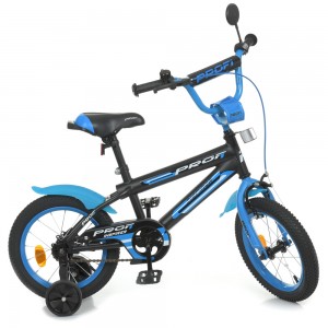 Велосипед дитячий двоколісний PROFI Y14323-1 Inspirer, 14 дюймів, чорно-синій