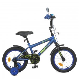 Велосипед детский двухколесный PROFI Y1472-1 Dino, 14 дюймов, темно-синий