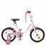 Велосипед дитячий двоколісний PROFI Y1485 Flower, 14 дюймів, рожево-білий