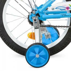 Велосипед дитячий двоколісний PROFI L1684 Flower, 16 дюймів, блакитний