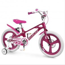 Велосипед детский PROF1 16д. MB16VCG PINK VELOCITY,SKD85,магнез.рама,обод,перед/зад.диск.торм.,крыла,доп.кол.,бутылодержатель,дзинок,рож, в кор-ке