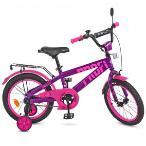 Велосипед детский двухколесный PROFI T16174 Flash, 16 дюймов, розово-фиолетовый