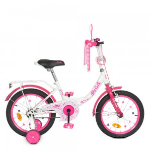 Велосипед дитячий двоколісний PROFI Y1614 Princess, 16 дюймів, малиново-білий