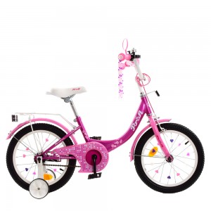 Велосипед детский двухколесный PROFI Y1616-1 Princess, 16 дюймов, фуксия