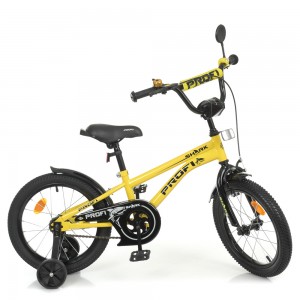 Велосипед дитячий двоколісний PROFI Y16214-1 Shark, 16 дюймів, чорно-жовтий