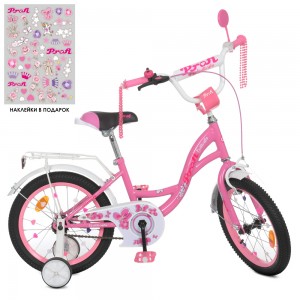 Велосипед дитячий двоколісний PROFI Y1621-1 Butterfly, 16 дюймів, рожевий