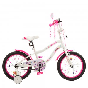 Велосипед детский двухколесный PROFI Y16244-1 Unicorn, 16 дюймов, белый