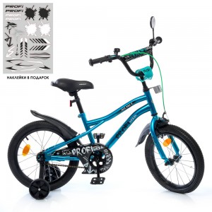 Велосипед детский двухколесный PROFI Y16253S-1 Urban, 16 дюймов, бирюзовый