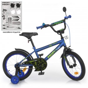 Велосипед дитячий двоколісний PROFI Y1672 Dino, 16 дюймів, темно-синій