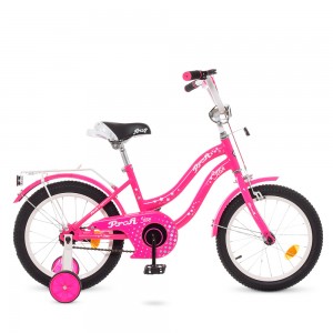 Велосипед детский двухколесный PROFI Y1692 Star, 16 дюймов, малиновый