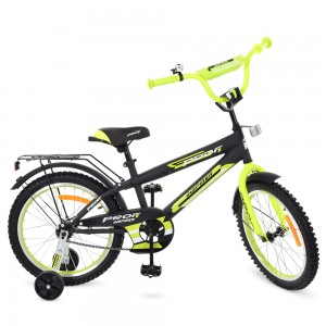 Велосипед детский двухколесный PROFI G1851 Inspirer, 18 дюймов, салатово-черный
