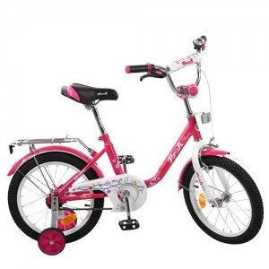 Велосипед детский двухколесный PROFI L1882 Flower, 18 дюймов, малиновый