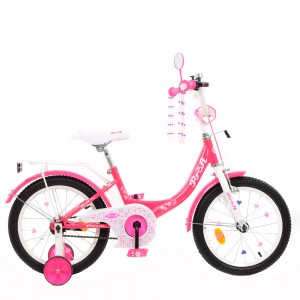 Велосипед дитячий двоколісний PROFI Y1813 Princess, 18 дюймів, малиновий