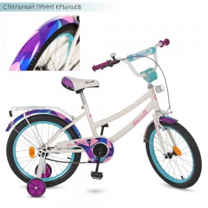 Велосипед дитячий двоколісний PROFI Y18163 Geometry, 18 дюймів, білий