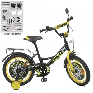 Велосипед детский двухколесный PROFI Y1843 Original boy, 18 дюймов, желто-черный