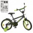 Велосипед дитячий двоколісний PROFI Y1871 Dino 18 дюймів, чорно-салатовий