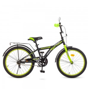 Велосипед дитячий двоколісний PROFI T2037 Racer, 20 дюймів, салатово-чорний