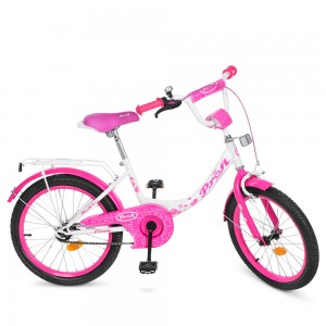 Велосипед детский двухколесный PROFI Y2014 Princess, 20 дюймов, розово-белый