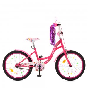 Велосипед дитячий двоколісний PROFI Y2023-1 Bloom, 20 дюймів, малиновий