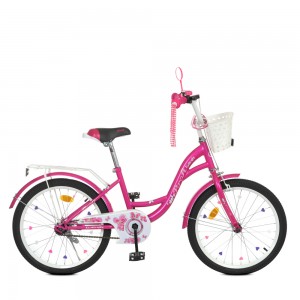 Велосипед детский двухколесный PROFI Y2026-1 Butterfly, 20 дюймов, фуксия