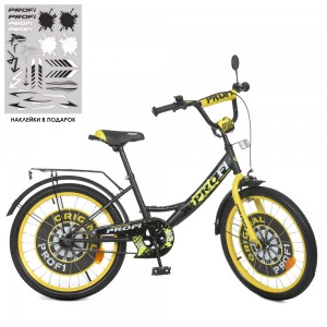 Велосипед дитячий двоколісний PROFI Y2043-1 Original boy, 20 дюймів, жовто-чорний