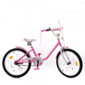 Велосипед дитячий двоколісний PROFI Y2081 Flower, 20 дюймів, рожевий