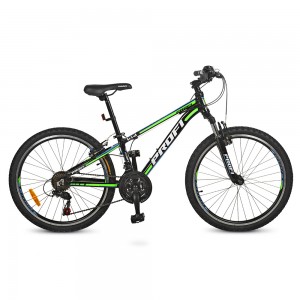 Велосипед горный MTB Profi A315 24 дюйма, рама 13,5", черный (G24A315-L-1B)