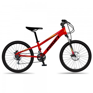 Велосипед 24 д. MTB2401-1 алюм.рама 11", SHIMANO 21SP, швидкознім.кол., червоно-чорний мат