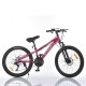 Велосипед 24 д. MTB2401-3 алюм.рама 11", SHIMANO 21SP, швидкознім.кол., фуксія