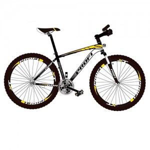 Велосипед горный MTB Profi FORMAT 26 дюймов, рама 17", черно-желтый (EB26FORMAT A26.3)