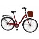 Велосипед 28 д. MTB2804-1K сталева рама М, багажник, кошик, червоний