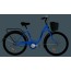 Велосипед 28 д. MTB2804-2K сталева рама М, багажник, кошик, синій