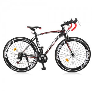 Велосипед шосейний Profi MOVE 28 дюймів, рама 19 ", чорно-червоний (EB48MOVE A700C-1)