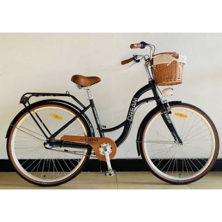 Велосипед міський Corso "Dream" DM-28605 + КОШИК обладнання Shimano Nexus-3, 3 швидкості, алюмінієва рама, кошик, фара