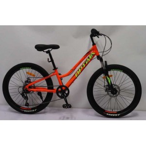 Велосипед Спортивний Corso «OPTIMA» 24" дюйми TM-24114 рама алюмінієва 11``, обладнання Shimano 7 швидкістей, зібран на 75
