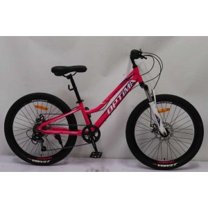 Велосипед Спортивний Corso «OPTIMA» 24" дюйми TM-24936 рама алюмінієва 11``, обладнання Shimano 7 швидкістей, зібран на 75