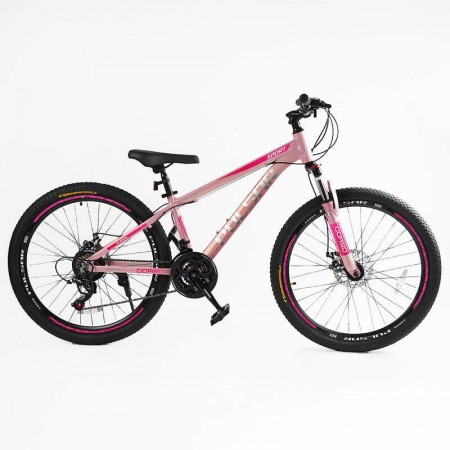 Велосипед Спортивний Corso «PULSAR» 26" дюймів PL-26509 рама алюмінієва 13’’, обладнання Shimano 21 швидкість, зібран на 75