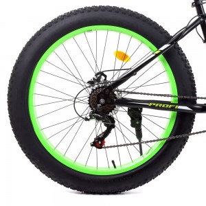 Велосипед фэтбайк Profi POWER 26 дюймов, рама 17", зелено-черный (EB26POWER 1.0 S26.2)