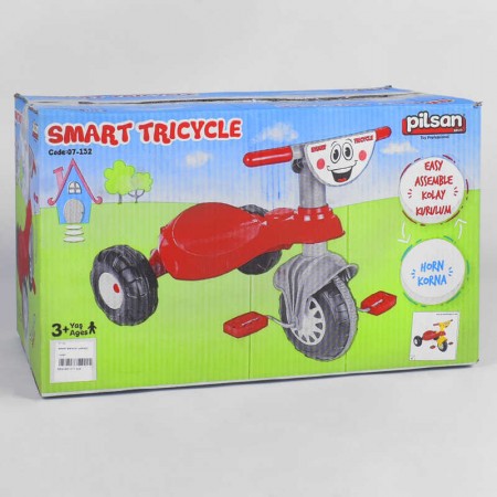 Дитячий велосипед Pilsan My Pet 07-132 КРАСНО-ЖОВТИЙ, з клаксоном, в коробці