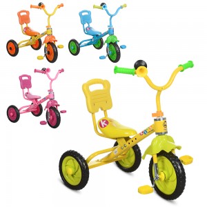 Триколісний велосипед Bambi M 1190, EVA колеса, мікс кольорів