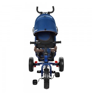 Велосипед триколісний з ручкою дитячий Turbo Trike M 3113-11 EVA колеса, синій