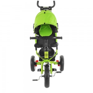 Велосипед триколісний з ручкою дитячий Turbo Trike M 3113A-4 надувні колеса, салатовий