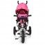 Велосипед трехколесный с ручкой детский Turbo Trike M 3115HA-10, надувные колеса, розовый
