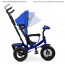 Велосипед трехколесный с ручкой детский Turbo Trike M 3115 HA - 14, надувные колеса, синий